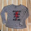Women's Long Sleeve burnout t-shirt with thumb loops
