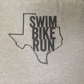 Swim Bike Run - TRI Texas - Black Ink