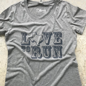 Love to Run - Texas - Charcoal Ink